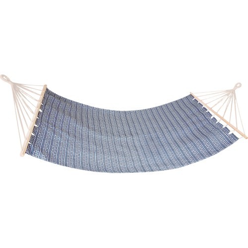 Hamakas Spokey ZUNI 200 x 100 cm, medvilninis su mediniu skersiniu, pilkas