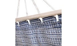 Hamakas Spokey ZUNI 200 x 100 cm, medvilninis su mediniu skersiniu, pilkas