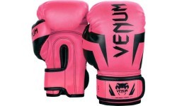 Venum Elite Kids Exclusive vaikiškos bokso pirštinės, fluorescencinės rožinės