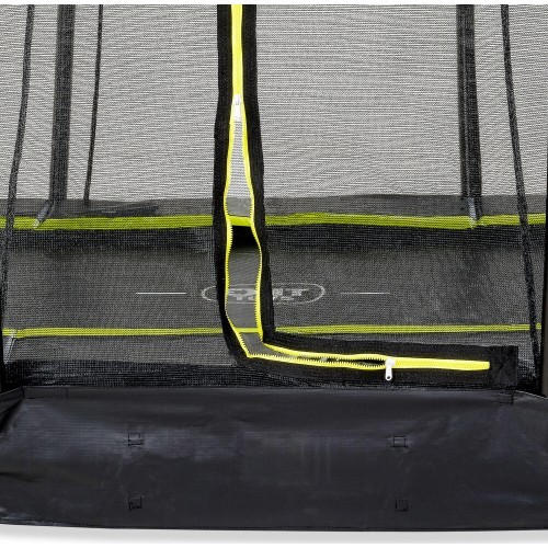 EXIT Silhouette ground trampoline ø366cm with safety net - black Outdoor Round Coil spring Sunken trampoline
