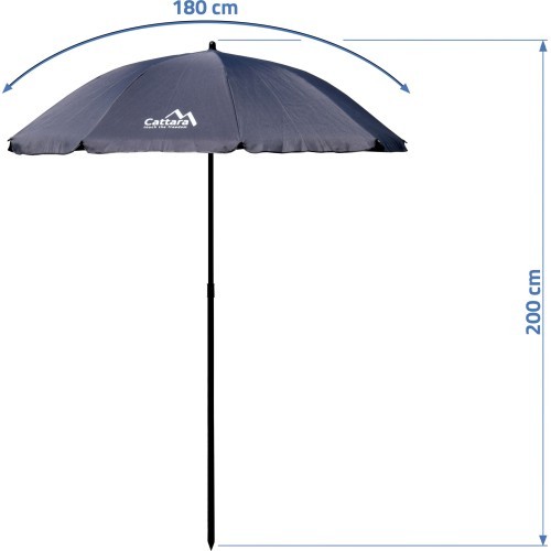Folding Umbrella Cattara Terst 180cm - Gray