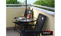 Sulankstomas skėtis Cattara Terst 180 cm, pilkas