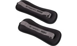 Riešo/kulkšnies svarmenys inSPORTline ON-X neopreniniai 2 x 1,5 kg - Juoda