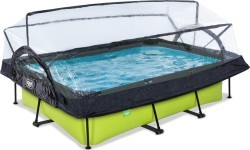 Бассейн EXIT Lime 300x200x65 см с куполом и фильтр-насосом, зелёный