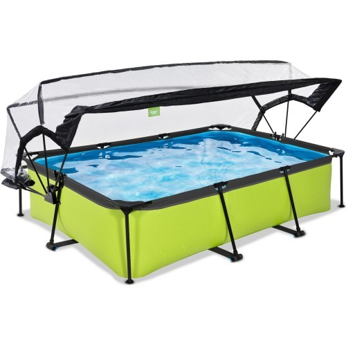 Бассейн EXIT Lime 300x200x65 см с куполом и фильтр-насосом, зелёный