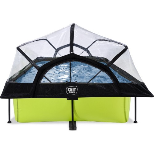 EXIT Lime pool 300x200x65cm with dome and filter pump - green