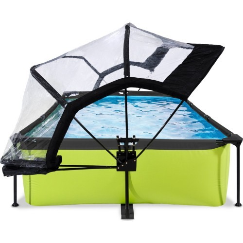 EXIT Lime pool 300x200x65cm with dome and filter pump - green