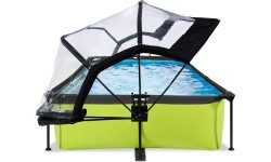 Бассейн EXIT Lime 300x200x65 см с куполом и фильтр-насосом, зелёный