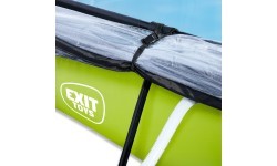 EXIT Lime pool 300x200x65cm with dome and filter pump - green