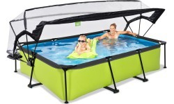 EXIT Lime pool 300x200x65cm with dome and filter pump - green