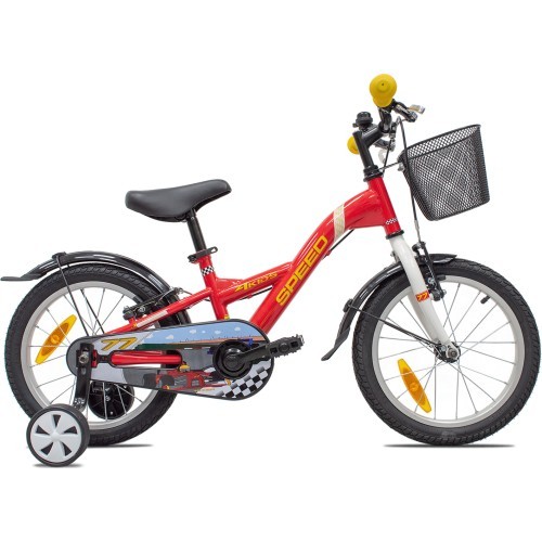 4KIDS Speed 16" Children's Bike, 1-Speed, 9.5" (24 cm), Red