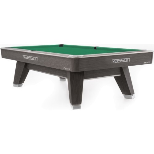 Billiard Table, Pool, Rasson ACURRA (MR-SUNG SERIES), 9 ft., Grey (Sarum Strand), MATCHROOM pocket size, Simonis 760 yellow gree