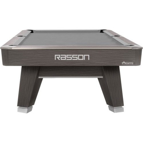 Billiard Table, Pool, Rasson ACURRA (MR-SUNG SERIES), 9 ft., Grey (Sarum Strand), MATCHROOM pocket size, Simonis 760 yellow gree