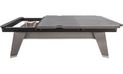 Billiard Table, Pool, Rasson ACURRA (MR-SUNG SERIES), 9 ft., Grey (Sarum Strand), MATCHROOM pocket size, Simonis 760 yellow gree
