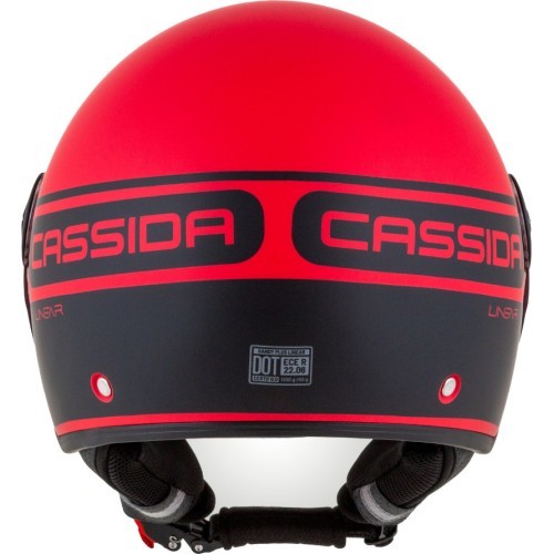 Мотошлем Cassida Handy Plus Linear Pearl матовый красно-черный