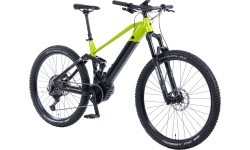 Visiškai pakabinamas kalnų elektrinis dviratis "Levit Svarog BF Overstep 630" 29"/27.5" - 2024 - Lime Black Pearl