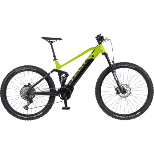 Full-Suspension Mountain E-Bike Levit Svarog BF Overstep 630 29”/27.5” – 2024 - Lime Black Pearl