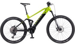 Visiškai pakabinamas kalnų elektrinis dviratis "Levit Svarog BF Overstep 630" 29"/27.5" - 2024 - Lime Black Pearl