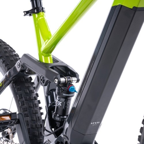 Visiškai pakabinamas kalnų elektrinis dviratis "Levit Svarog BF Overstep 630" 29"/27.5" - 2024 - Lime Black Pearl