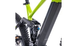 Visiškai pakabinamas kalnų elektrinis dviratis "Levit Svarog BF Overstep 630" 29"/27.5" - 2024 - Lime Black Pearl