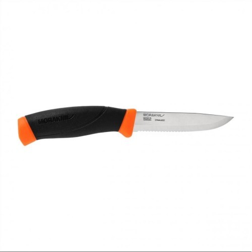 Knife Morakniv Companion F, Serrated, Stainless Steel, Orange