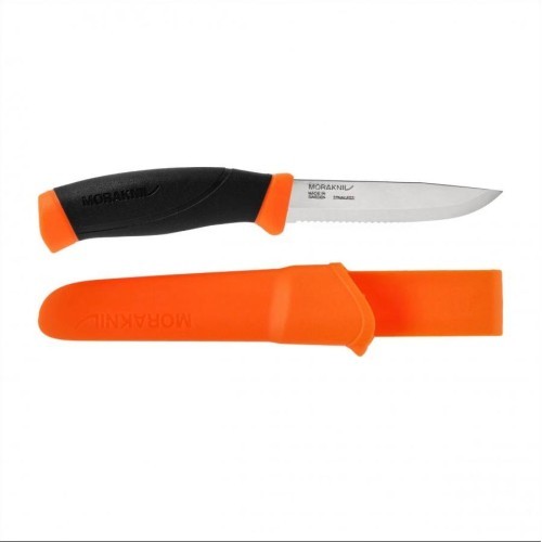 Нож Morakniv Companion F, серрейторный, нержавеющая сталь, оранжевый