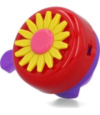 Bicycle bell FISCHER Blume 80 mm (red)