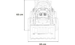 Elektromobilis ekskavatorius-traktorius, raudonas