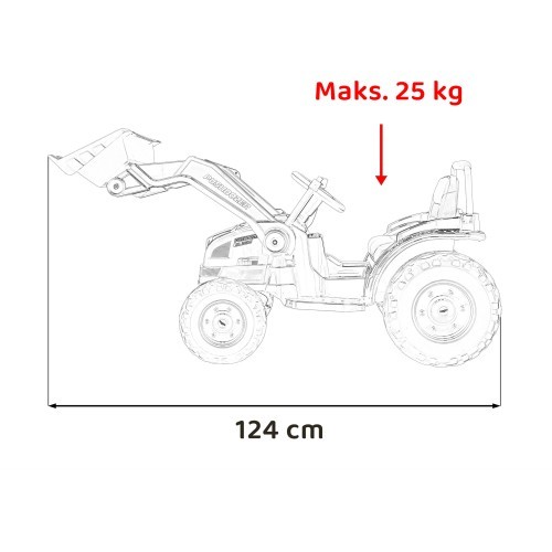 Vehicle Excavator Tractor Red