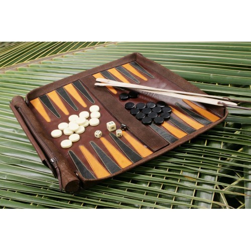 Leathersafe Roll & Play Packgammon'