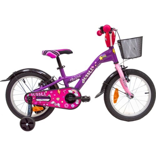 Велосипед 4KIDS Bubble 16", размер 10" (25,5 см), алюминий, фиолетовый