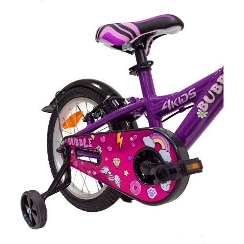 4KIDS Bubble 16" bike, size 10" (25.5 cm), aluminium, violet