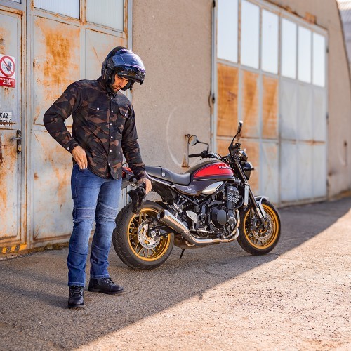 Men’s Motorcycle Jeans BOS Micas - Acid Black