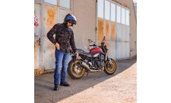 Vyriški motociklininko džinsai BOS Micas - Acid Black