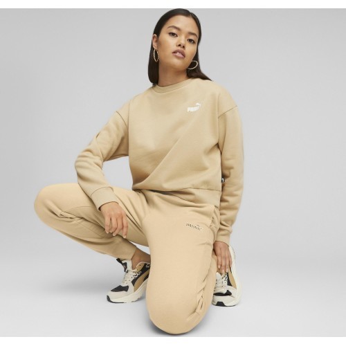 Женский свитшот Puma Ess+ Relaxed Crew FL, кремовый 676801 84