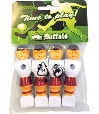 Soccer Table Soccer Men Buffalo, Red / White, 16 mm, 4 pcs.