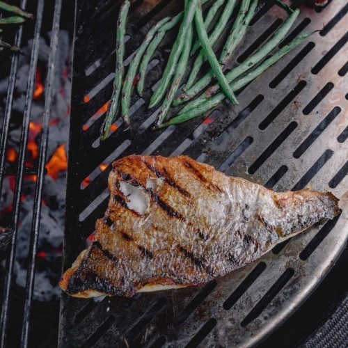 Kamado Joe Classic stainless steel cooking tray for fish and vegetables