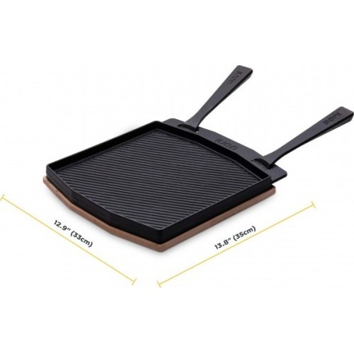 Ooni double-sided cast-iron frying pan