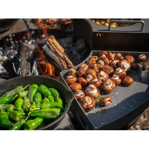 Modular Remundi grill pan with wall module