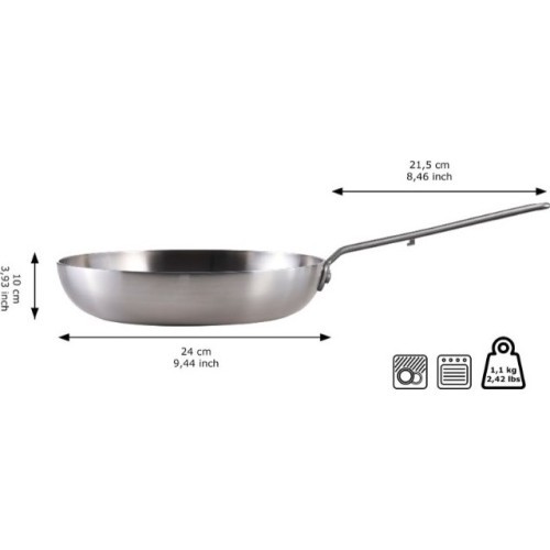 Skottsberg Stainless Steel Frying Pan 24 cm