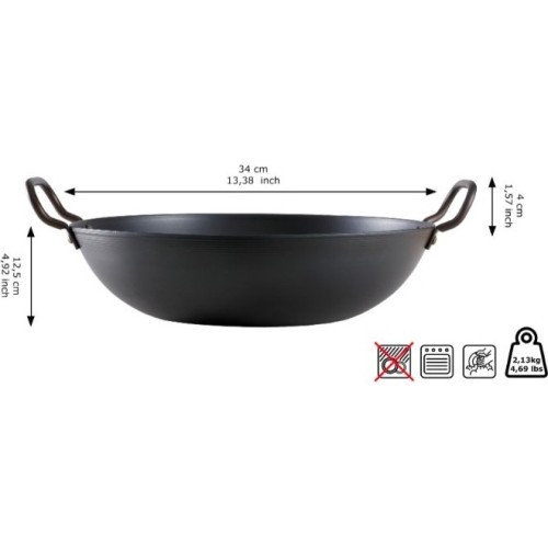 Wadjan Skottsberg Carbon Steel Frying Pan 34cm