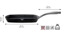 Skottsberg Ribbed Cast Iron Frying Pan 28x28cm