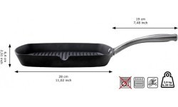 Skottsberg Ribbed Cast Iron Frying Pan 28x28cm