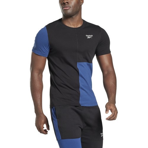 Мужская футболка Reebok Panel Tee, сине-чёрная, HG3198