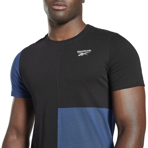 Reebok Panel Tee Men's T-Shirt Blue Black HG3198