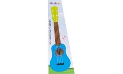 Детская деревянная гитара-укулеле, 4 нейлоновые струны с медиатором, ECOTOYS