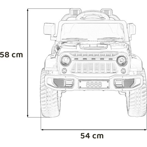 Elektromobilis vaikams Off Road MOUNTAIN, juodas