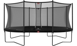 Батут BERG Grand Favorit Regular 520, чёрный + защитная сетка Comfort