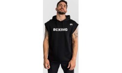 Толстовка с капюшоном без рукавов Venum Boxing VT, черно-белая