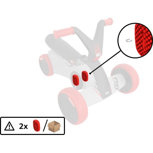 BERG GO² SparX Red pedalas (2 vnt.)